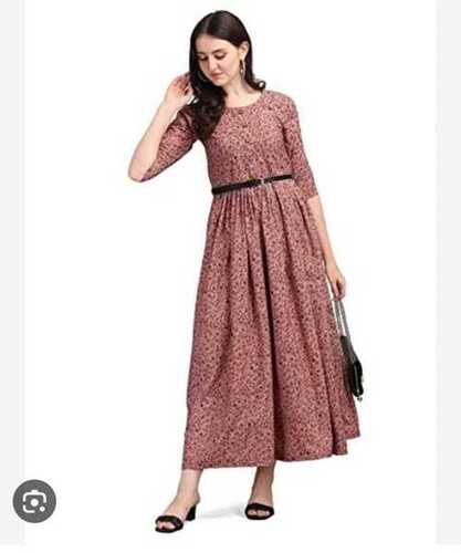 Skin Friendly Casual Wear Ladies Summer Dress