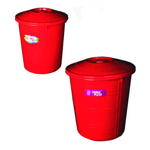 Lightweight Portable And Durable Red Plastic Dustbin