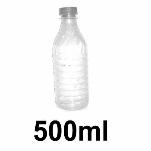 Round Shape Transparent Plastic Bottles With 500 Ml Capacity