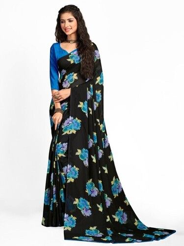 Daily Wear Lightweight Shrink Resistant Printed Branded Sarees For Ladies