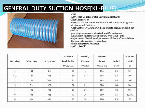 GENERAL DUTY SUCTION HOSE [KL-BLUE]