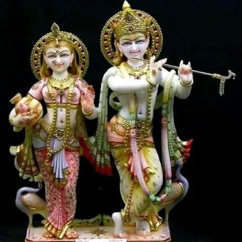 Krishna And Radha God Marble Statue