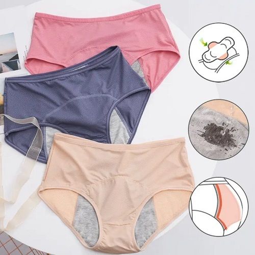 High Waist Leak-Proof Underwear for Women Plus Size Panties Brief