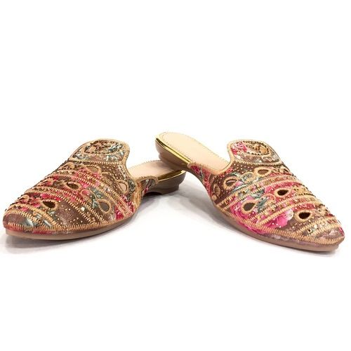 Embellished Women Ethnic Mules Flat Slip ons