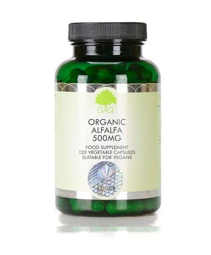 Organic Herbal Alfalfa Capsules - 60 Vegetarian Capsules | Bone and Joint Support, Pain Relief, Wellness, Immunity and Blood Purification, ISO Certified Quality