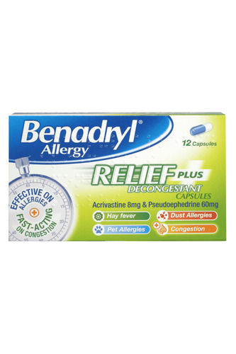 Benadryl Allergy Relief Plus Capsules