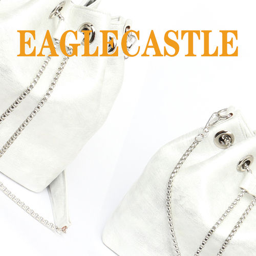 White Color Fashion Bag With Chain