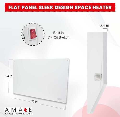 Flat Plain Sleek Design Panel Space Heater