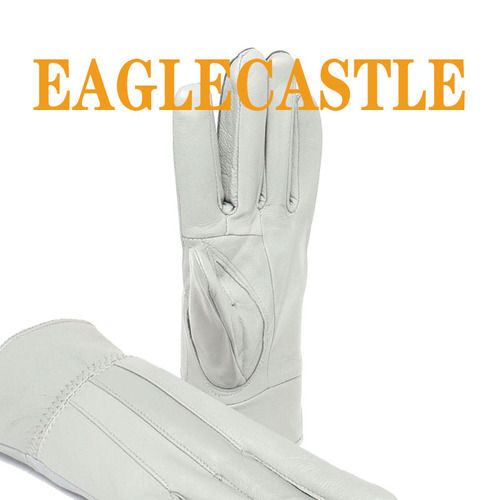 Grey Sheepskin Leather Gloves For Women