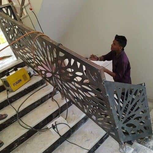 Silver Panel Stainless Steel Railing Running Foot For Home Office Hotel