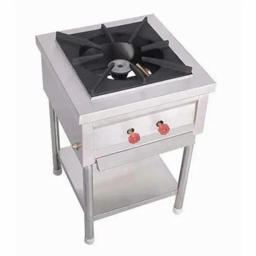 Floor Mounted Heavy-Duty Manual Ignition Single Burner Gas Cooking Range