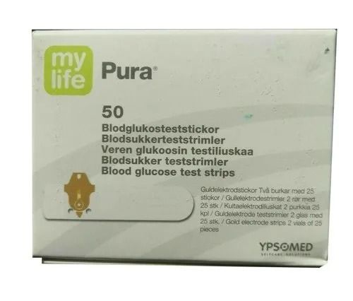 Mylife Pura 50 ब्लड ग्लूकोज टेस्ट स्टिप्स