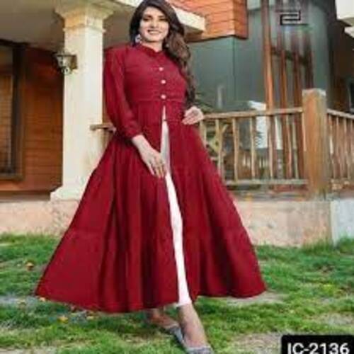 Ladies Fancy Plain Cotton Kurti