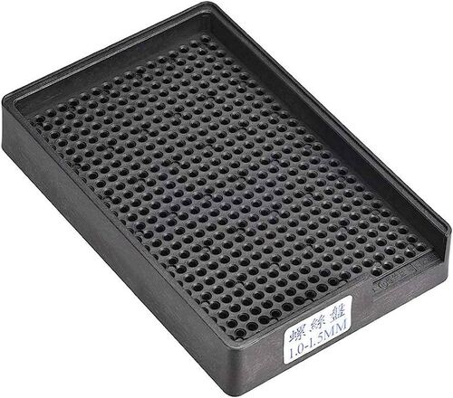 Screw Antistatic Plastic Tray Holder Black