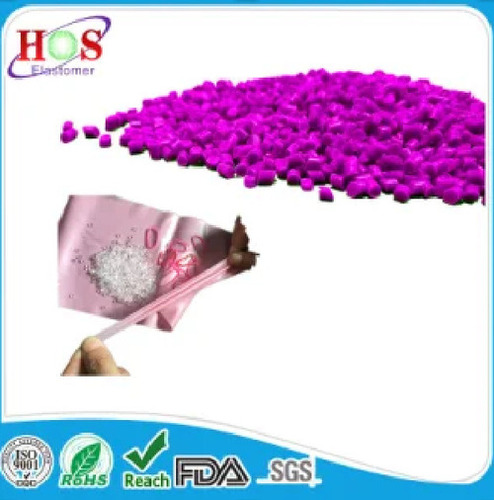 TPE Material For Woman Hair Binding Cord - Purple, Industrial Grade | Good Fluidity, Odorless, Adhesion with PP & PE