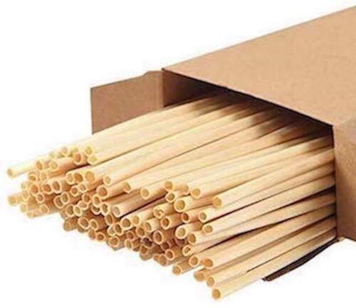 Bamboo Drinking Straws - 8 Inch, Brown | Eco-Friendly, Strong, Durable, Biodegradable, Chemical-Free