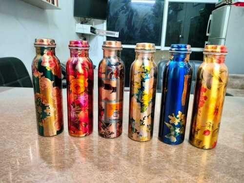 950ml Multicolour Copper Water Bottle