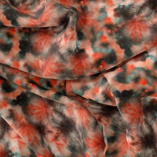 Breathable Normal Shine Skin-Friendly Floral Print Soft Fabric For Making Garments