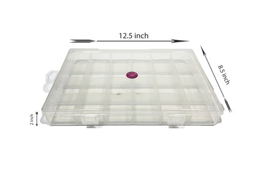 12.5X8.5X2 Inch Clear Multipurpose Plastic Box