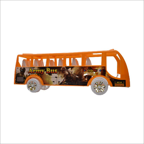 Manually Operated Lightweight Rectangular Kids Army Bus Toy For Playing
