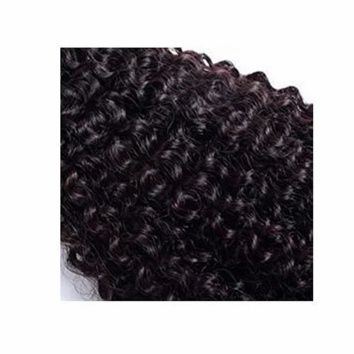 Natural Black Shiny Silky Human Curly Hair Extensions For Ladies