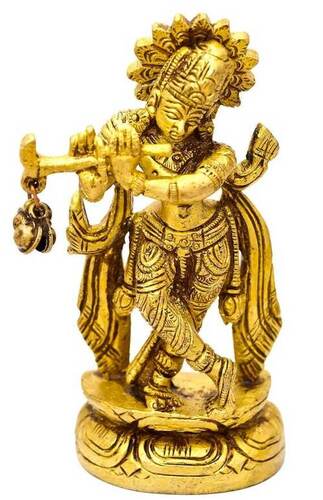 High Design Lord Krishna Brass Statue