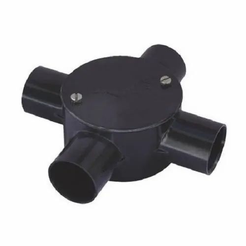 Lightweight Crack Resistant Plain Pvc Black Junction Box For Electrical Fittings Application: Industrial