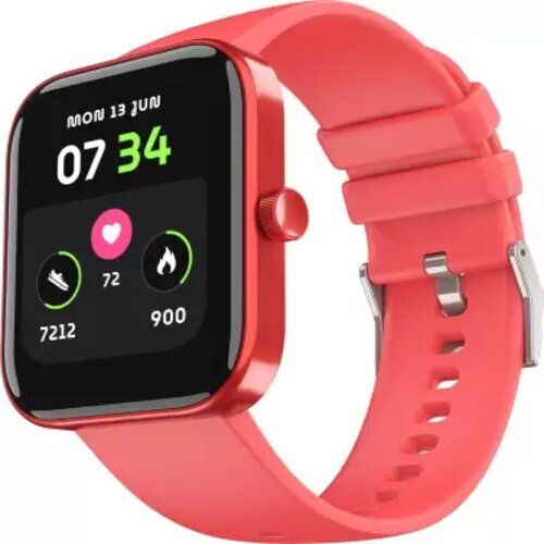 Red Mivi Model E With 1.69 Inch Display Based Smartwatch (Red Strap, Regular)