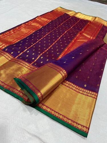 Multi-Color Designer Royal Rajwari Chanderi Silk Saree