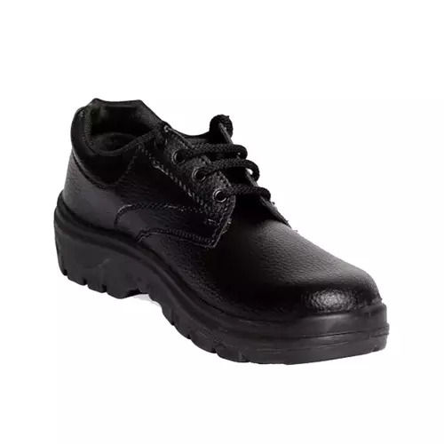 Black Coolor Pure Leather Material Safety Shoes