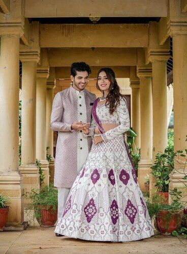 Bollywood White Designer Indo-Western Lehenga Choli for Wedding and  Reception