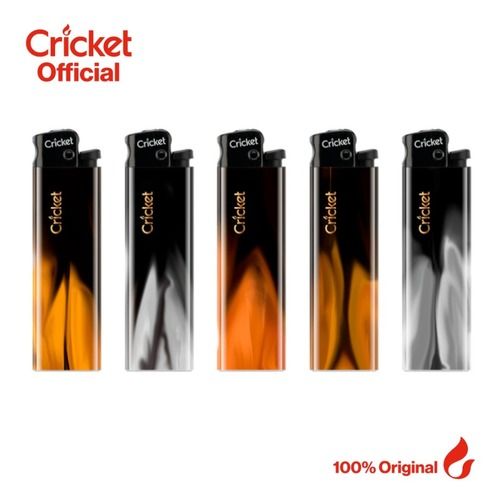 Comfortable To Pocket Cricket Black Flint Cigarette Lighter Platinum