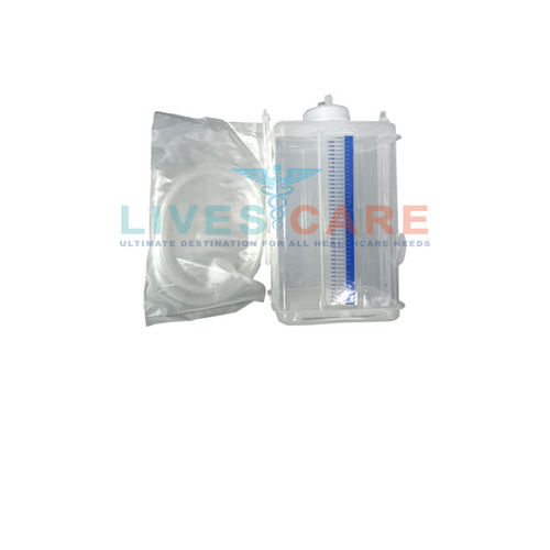 Disposable Chest Drainage Bottle - 500 to 2500ml Capacity | Sterile, DEHP Free Material, Suction Port, Portable Design, Easy Read Graduation, Retrograde Technique