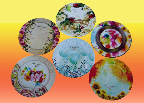 Eco Friendly Disposable Round Multi-Color Printed Paper Plates