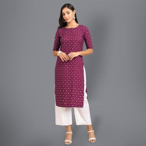 Ladies Casual Wear Designer Kurti Suit With Palazzo Set