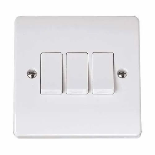 Electrical White Modular Switches - Portable Design, Durable Quality | Ideal for Modular Applications