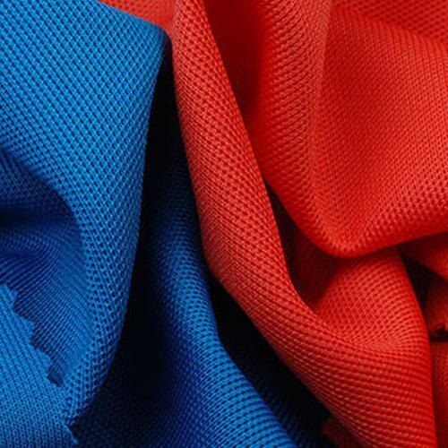 Red And Blue Color Cotton Polyester Fabric