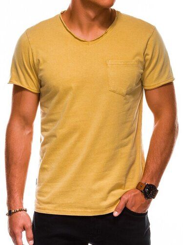 Comfortable To Wear And Premium Design Light Yellow T Shirt