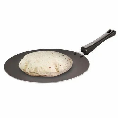 Roti Flat Iron Tawa Wider Base Cast (Stainless Steel Handle) 10 Inch-Roti  Tava