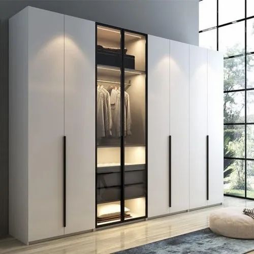 White High Gloss Wooden Wardrobe