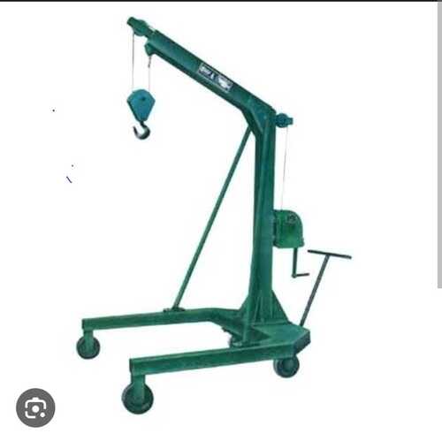 Green Powder Coated Hydraulic Jib Crane