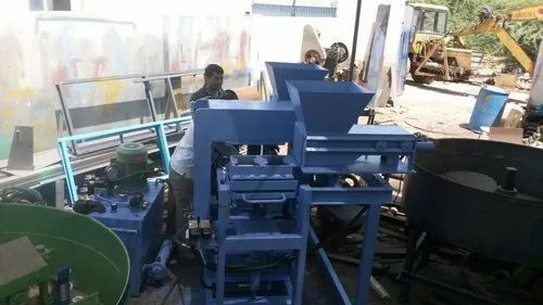 Blue Manual Hand Operated Fly Ash Brick Making Machine