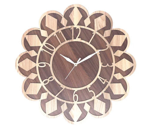 Round Shape Fine Finished Wooden Clock