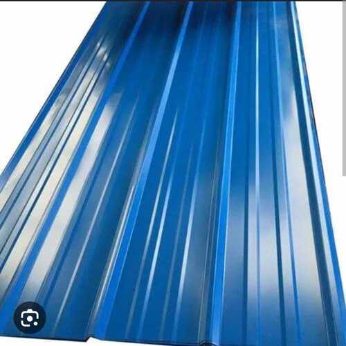 Metal Roofing Sheets - Multisize, 2.5-3mm Thickness, Blue Color Coated, Rectangular Shape, Industrial Application, Fine Finish