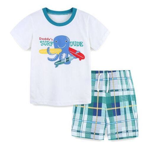 Multicolour Kids Short Sleeves Cotton T Shirts And Shorts Set Combo Pack