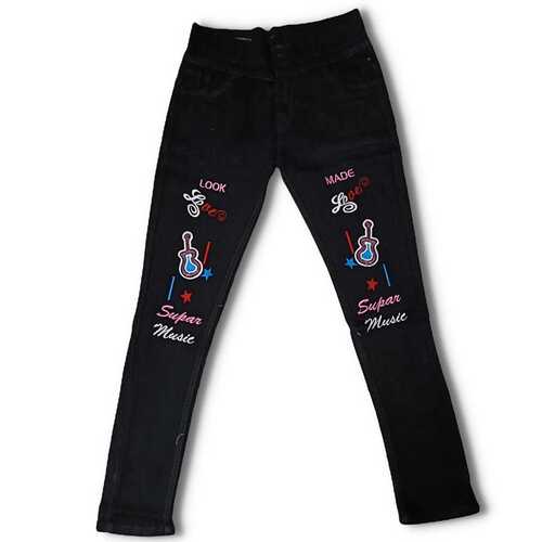 Ladies High Waist Embroidery Pattern Jeans