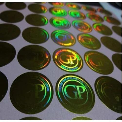 Round Shape Watarproof Printed Pvc Adhesive Flip Flop Hologram Processing Type: Casting