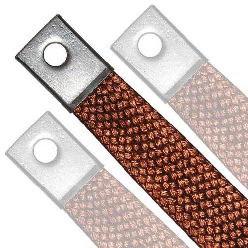 Copper Ground Straps for Earth Bonding