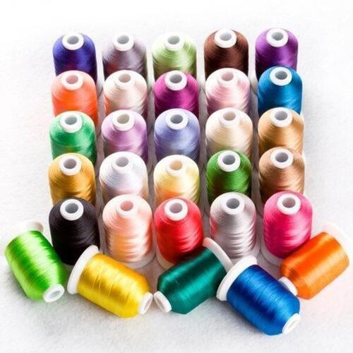 Machine Made Multi-Color Polyester Embroidery Threads