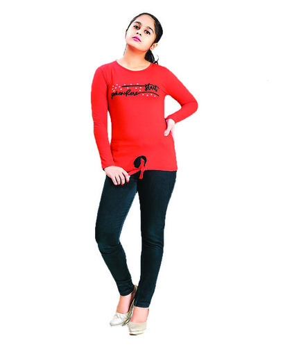 प्लेन पैटर्न और रिंकल फ्री किड्स लेगिंग्स